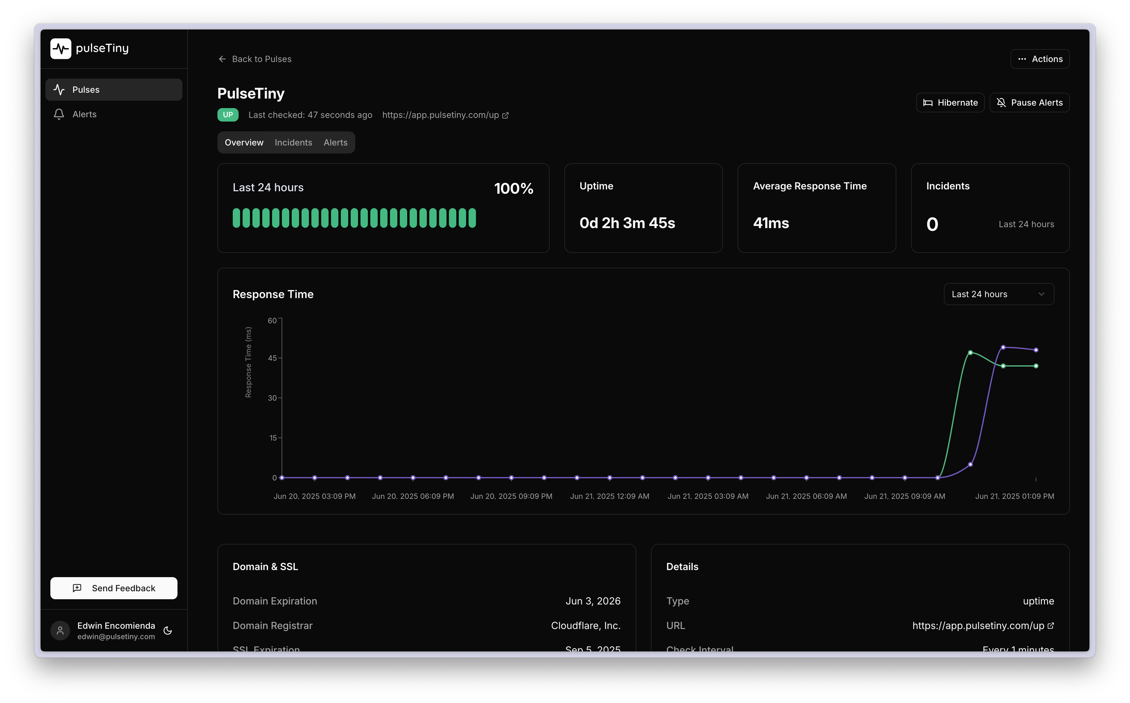 PulseTiny Dashboard