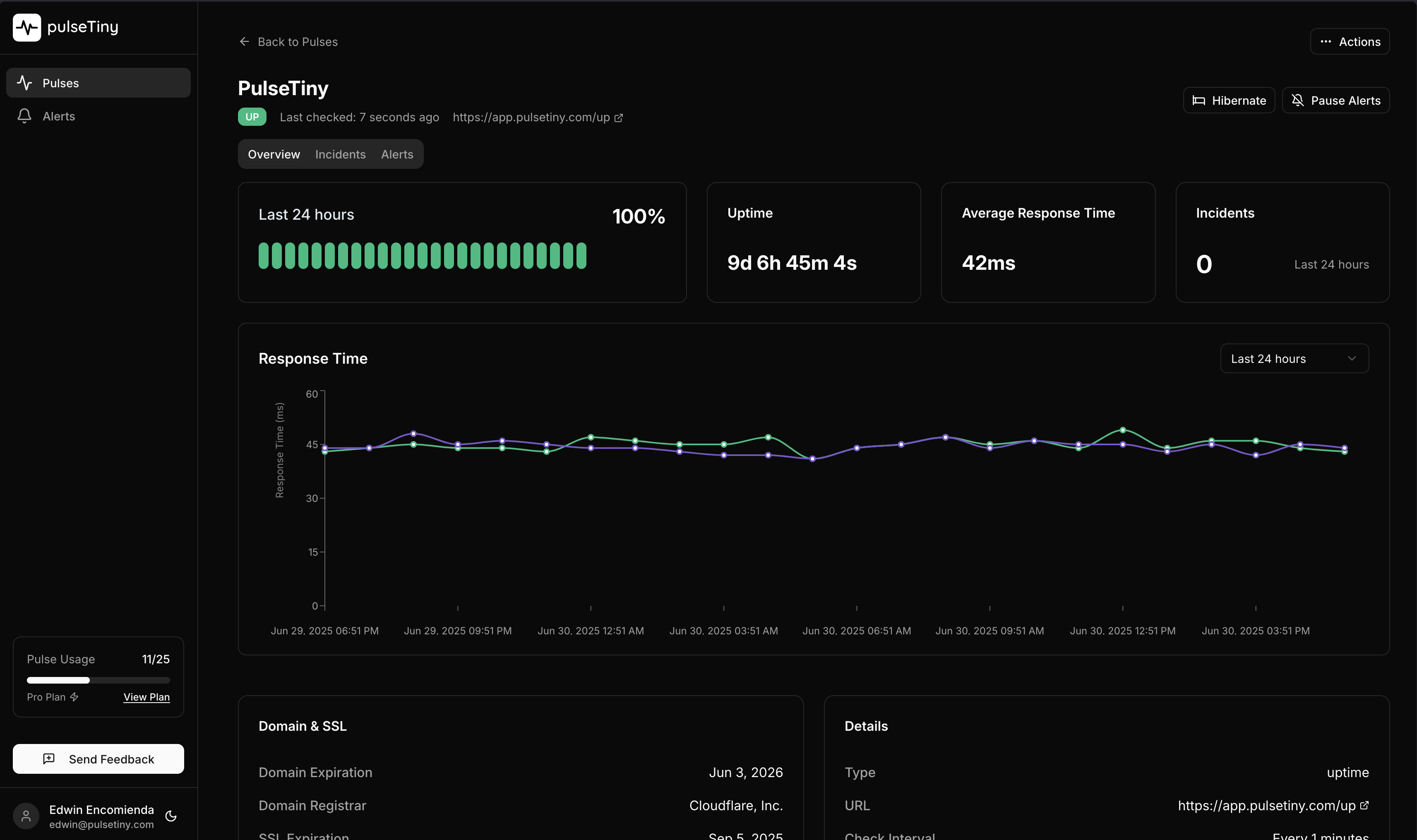 PulseTiny Dashboard